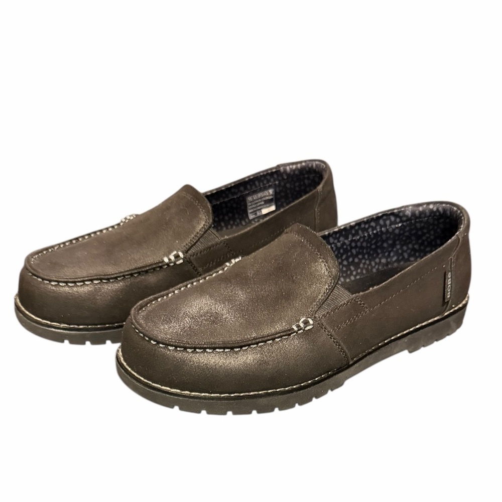 Skechers BOBS Chill Lugs Central Look Slip On Comfort Loafers Chocolate Sz 7.5